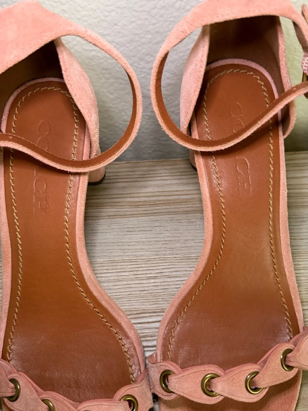Coach suede sandals
